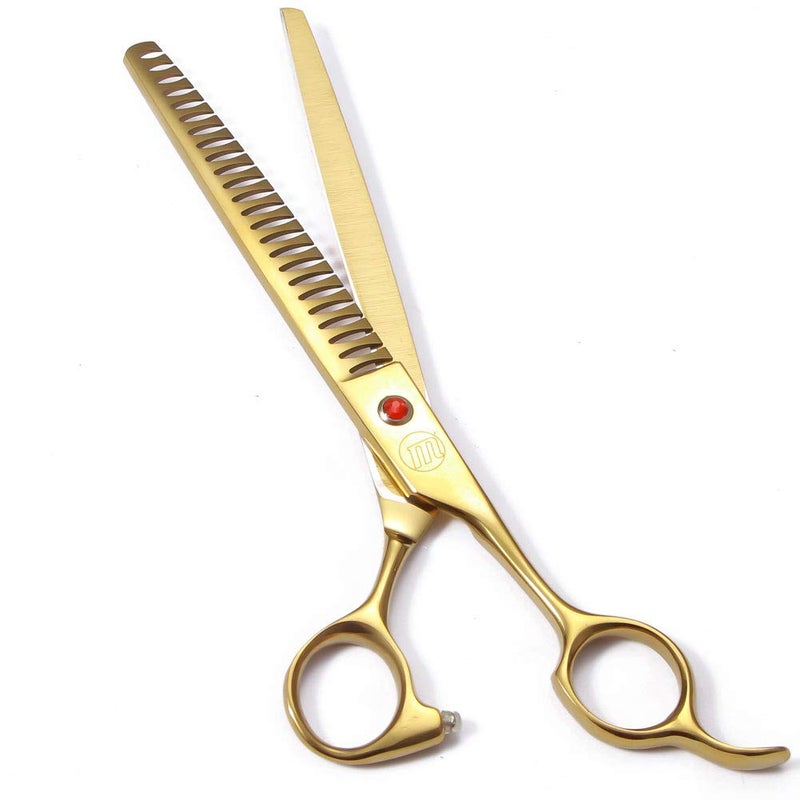 Moontay Professional Dog Grooming Scissors Set, 7 Inch/8 Inch Pet Grooming Scissors Chunkers Shears for Dog, Curved Dog Grooming Scissors, Thinning Shears for Dog with Grooming Comb - Image 3